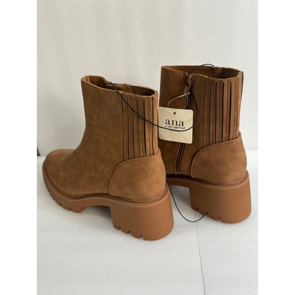 Women's Marie Block Heel Booties 10 M Cognac - New In Box - ** No‎ Lid **ana - Picture 6 of 10